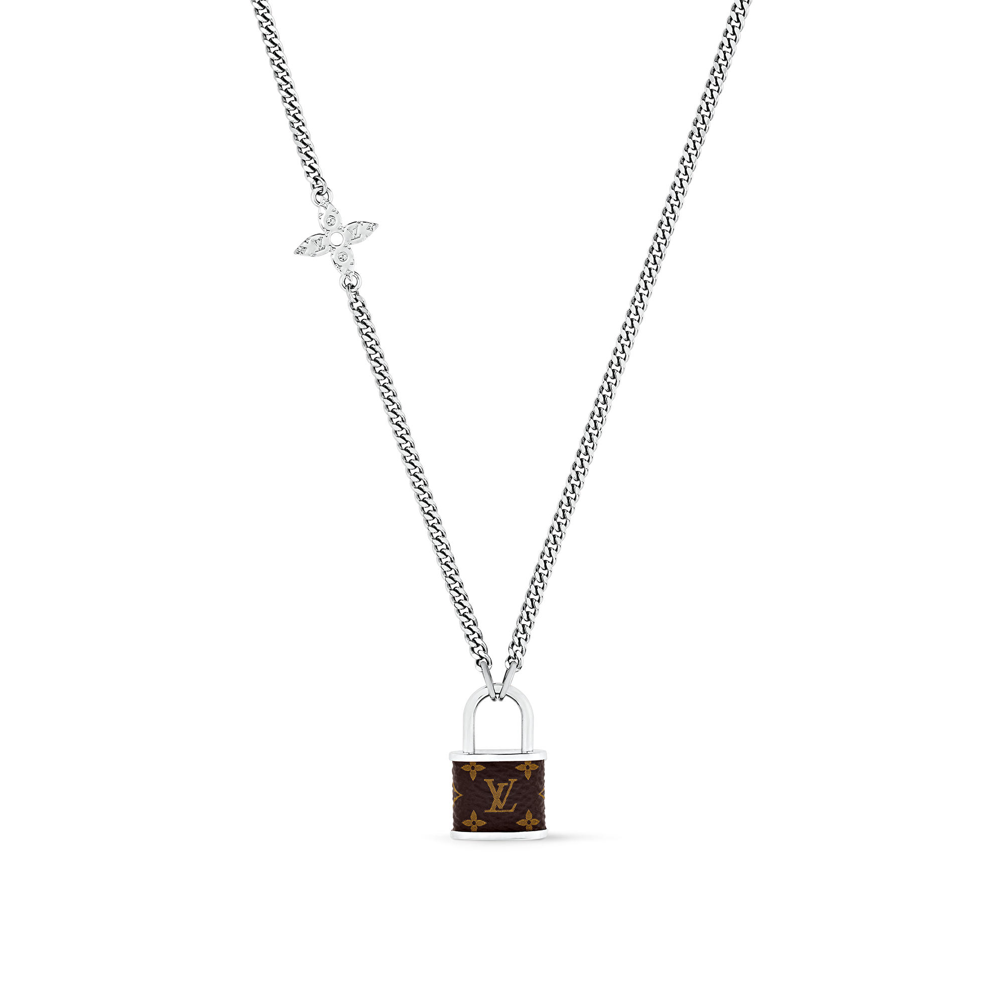 Louis vuitton lock deals pendant necklace